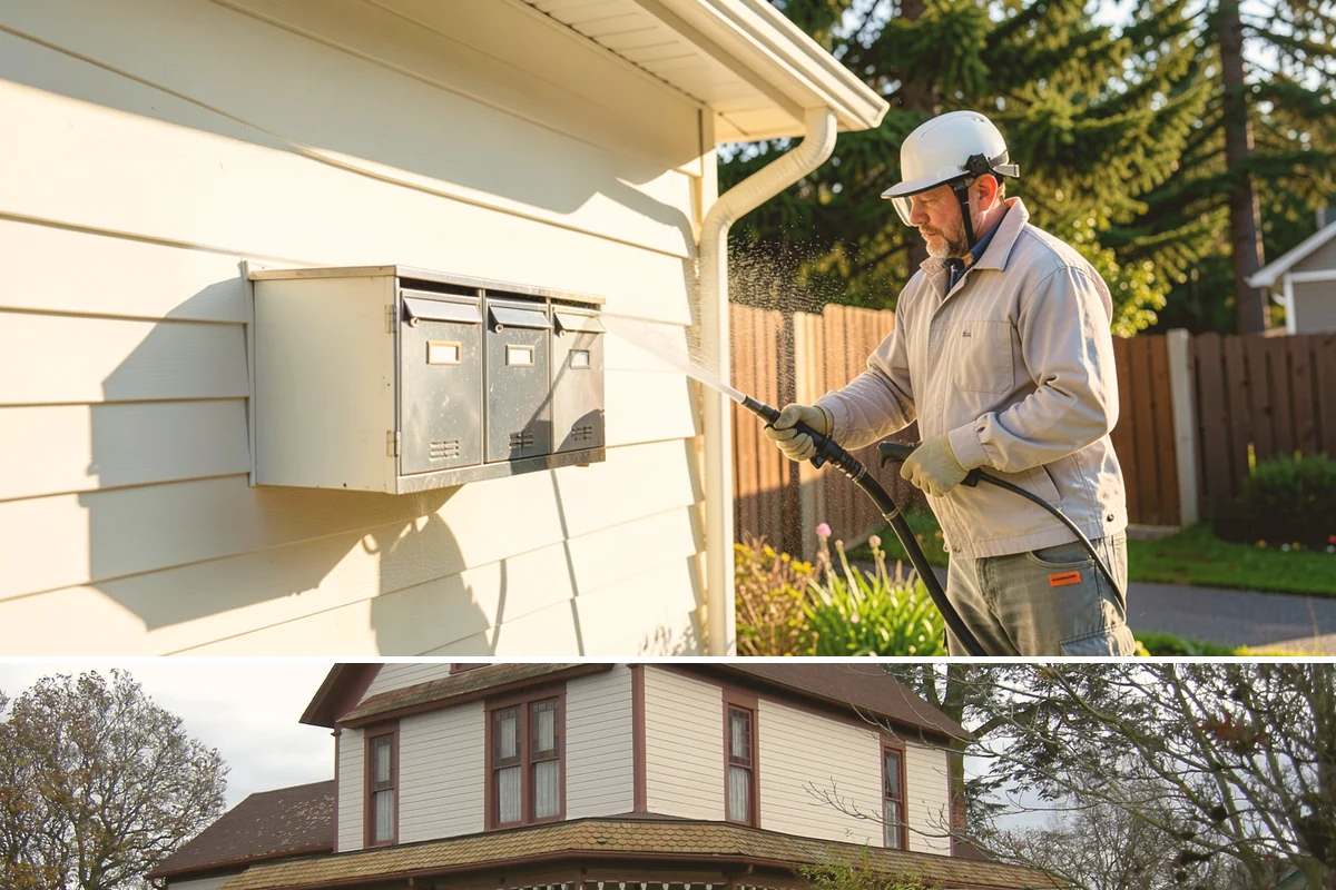 Composite Material Cleaning in Sumner, Pierce County, WA - Clean composite surfaces in spring or early summer to remove the mold film that builds through the wet, shaded winter.