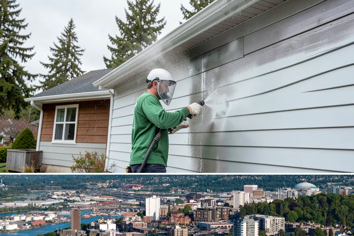 Composite Material Cleaning in Tacoma, Pierce County, WA - Clean composite surfaces in spring or early summer to remove the mold film that builds through the wet, shaded winter.