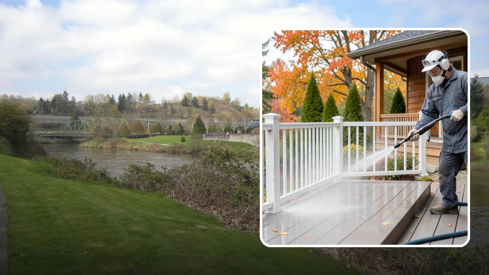 Composite Material Cleaning in Tukwila, King County, WA - Cleaning tuned to composite decking, railing, and cladding that clears mold and grime without voiding warranties.