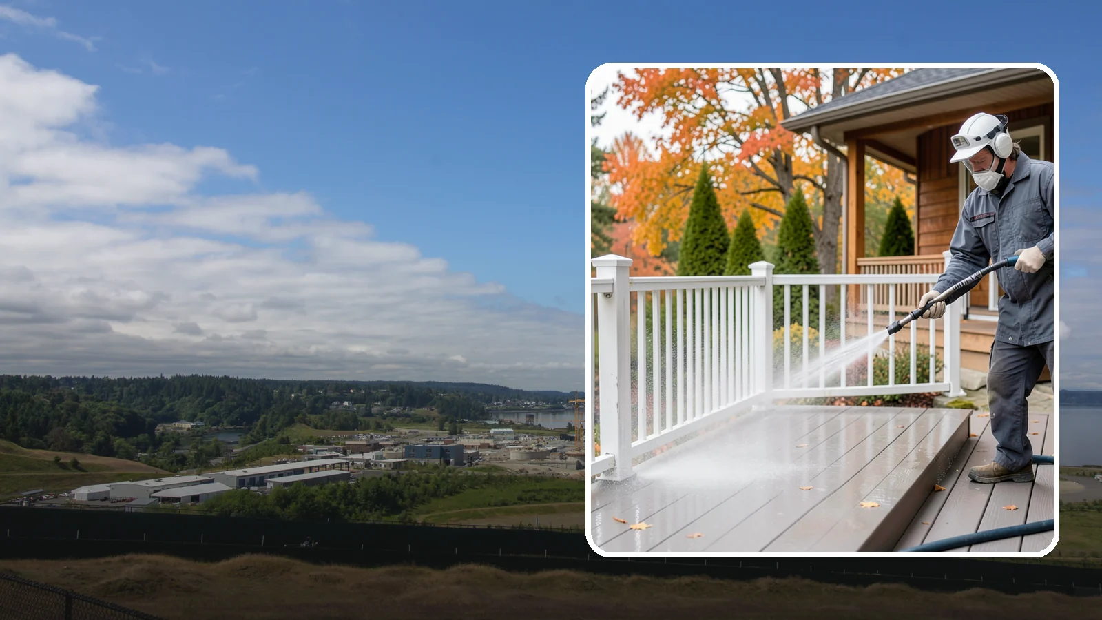 Composite Material Cleaning in University Place, Pierce County, WA - Cleaning tuned to composite decking, railing, and cladding that clears mold and grime without voiding warranties.