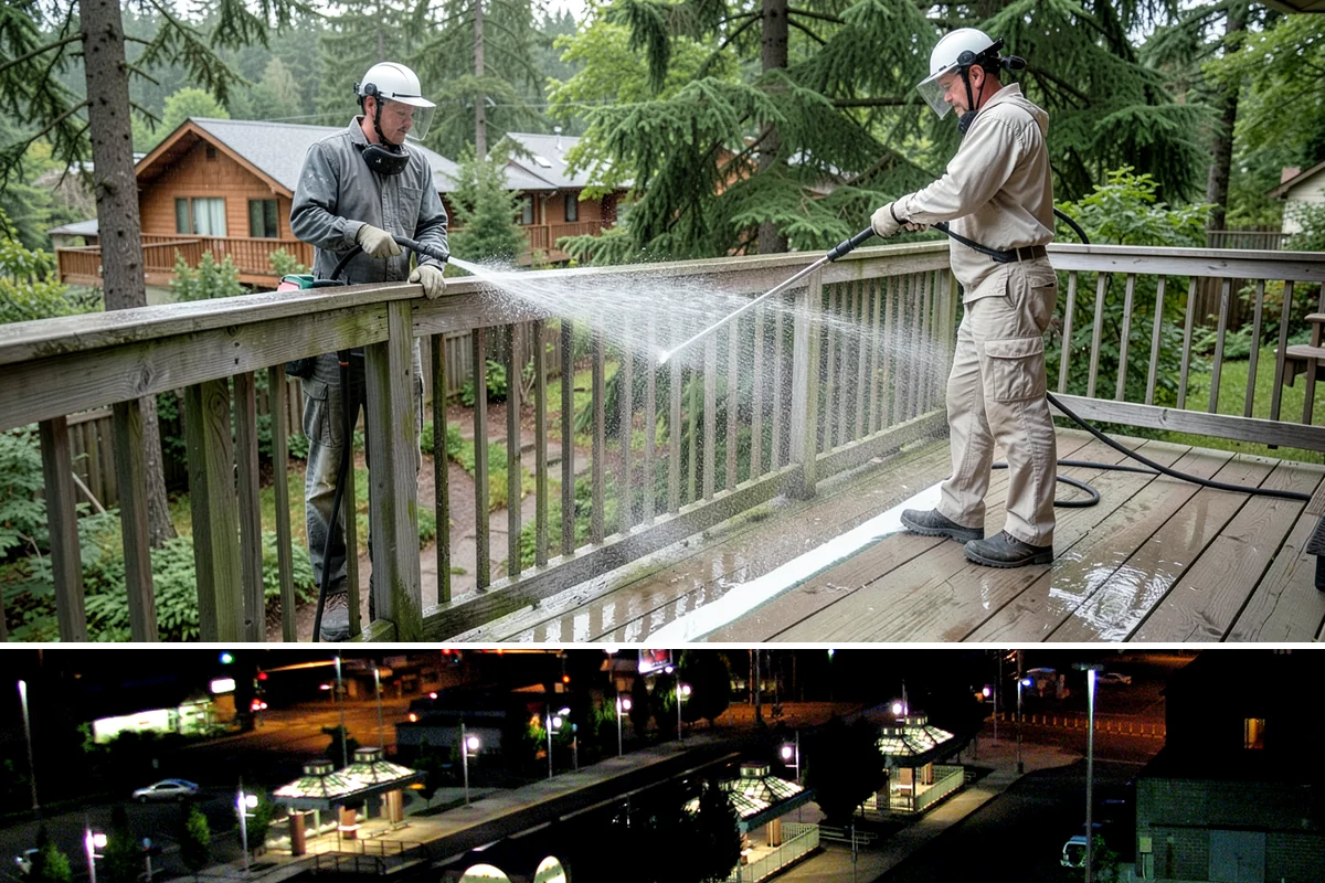 Concrete Brightening in Auburn, King County, WA - A dry stretch in summer lets the brightener react and rinse cleanly without dilution from rain, making it the best season for...
