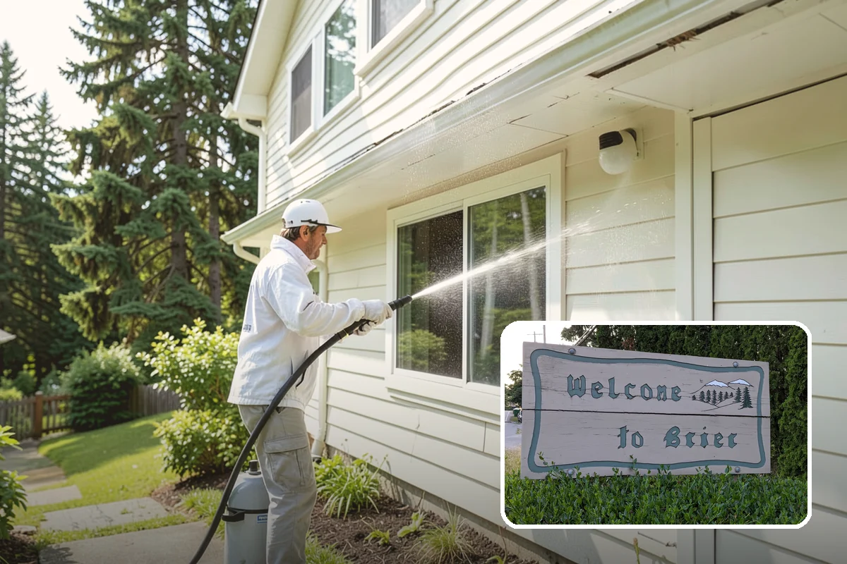 Concrete Brightening in Brier, Snohomish County, WA - Reverses the dull, grayed look caused by years of damp weather