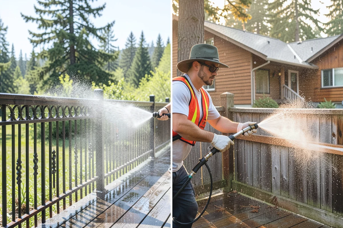 Concrete Brightening in Buckley, Pierce County, WA - Complete a full surface clean to remove organic growth