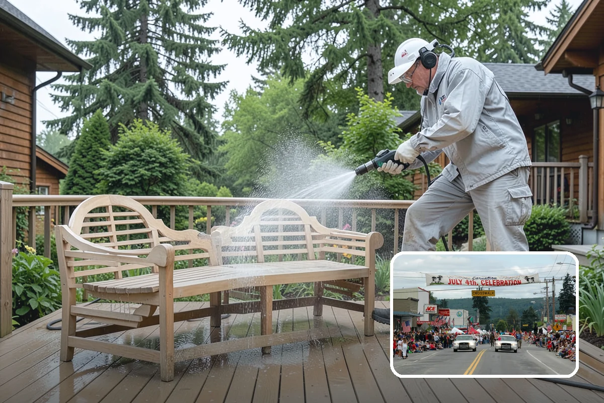 Concrete Brightening in Carnation, King County, WA - Reverses the dull, grayed look caused by years of damp weather