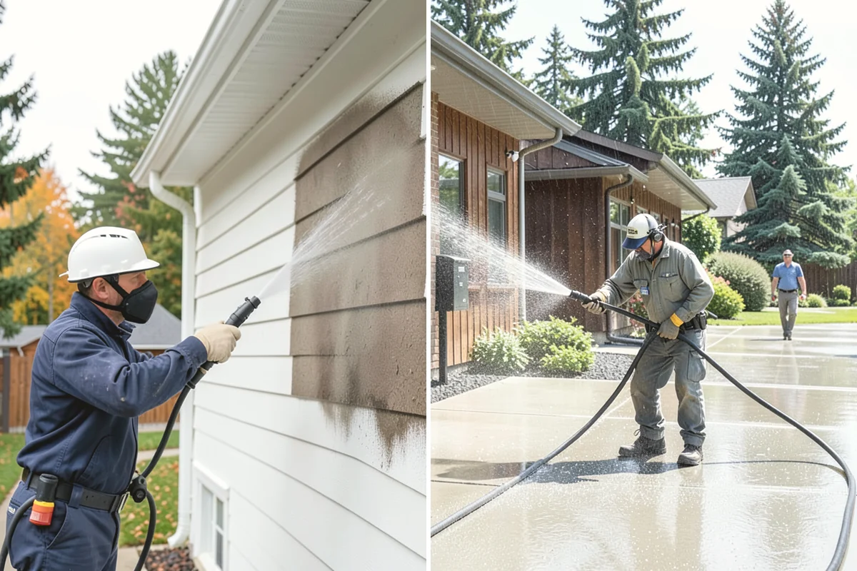Concrete Brightening in Carnation, King County, WA - Complete a full surface clean to remove organic growth