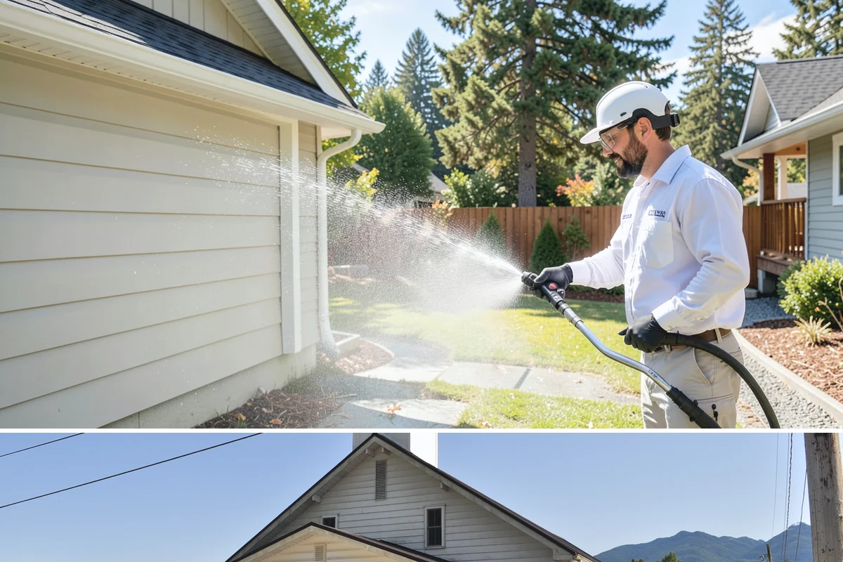 Concrete Brightening in Concrete, Skagit County, WA - A dry stretch in summer lets the brightener react and rinse cleanly without dilution from rain, making it the best season for...