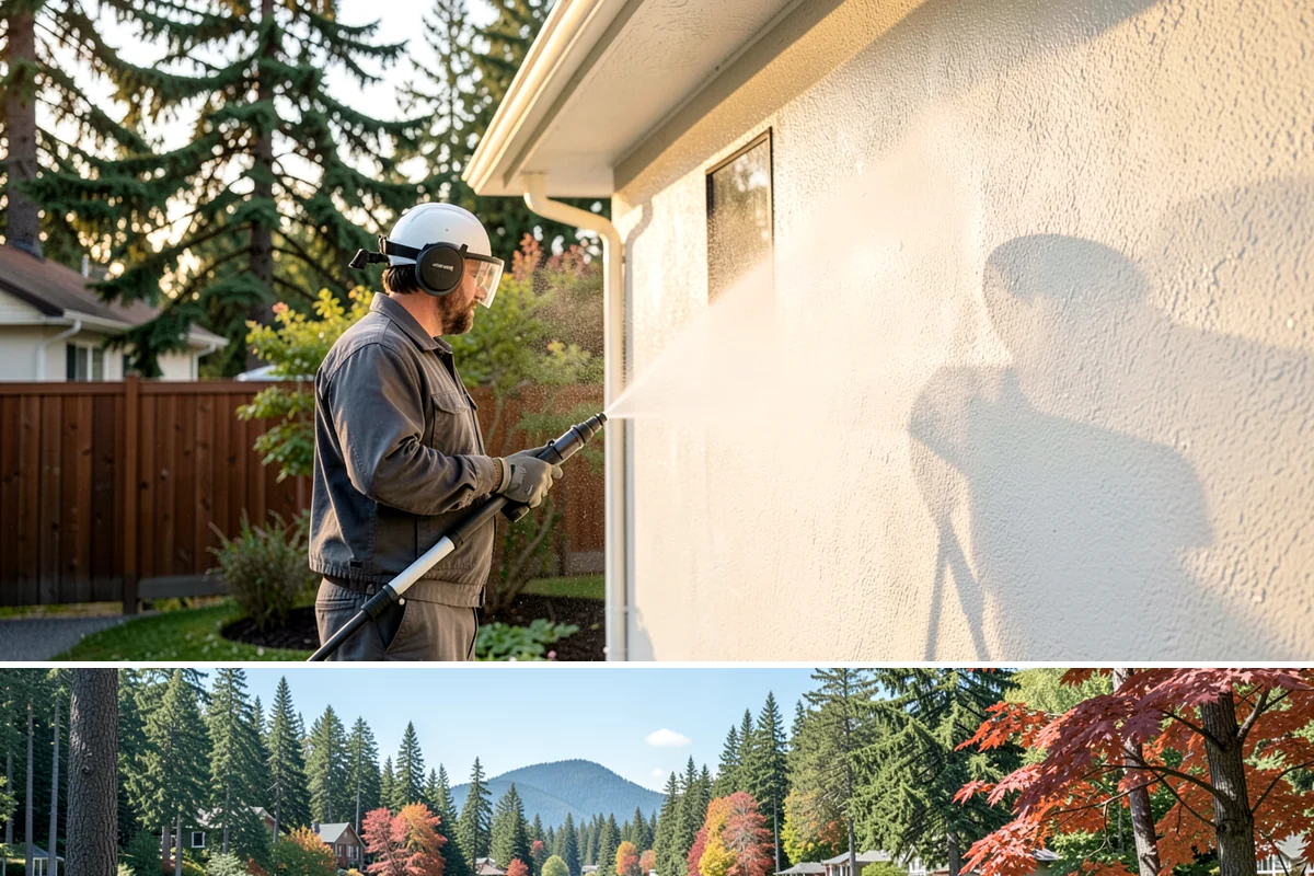 Concrete Brightening in Covington, King County, WA - A dry stretch in summer lets the brightener react and rinse cleanly without dilution from rain, making it the best season for...