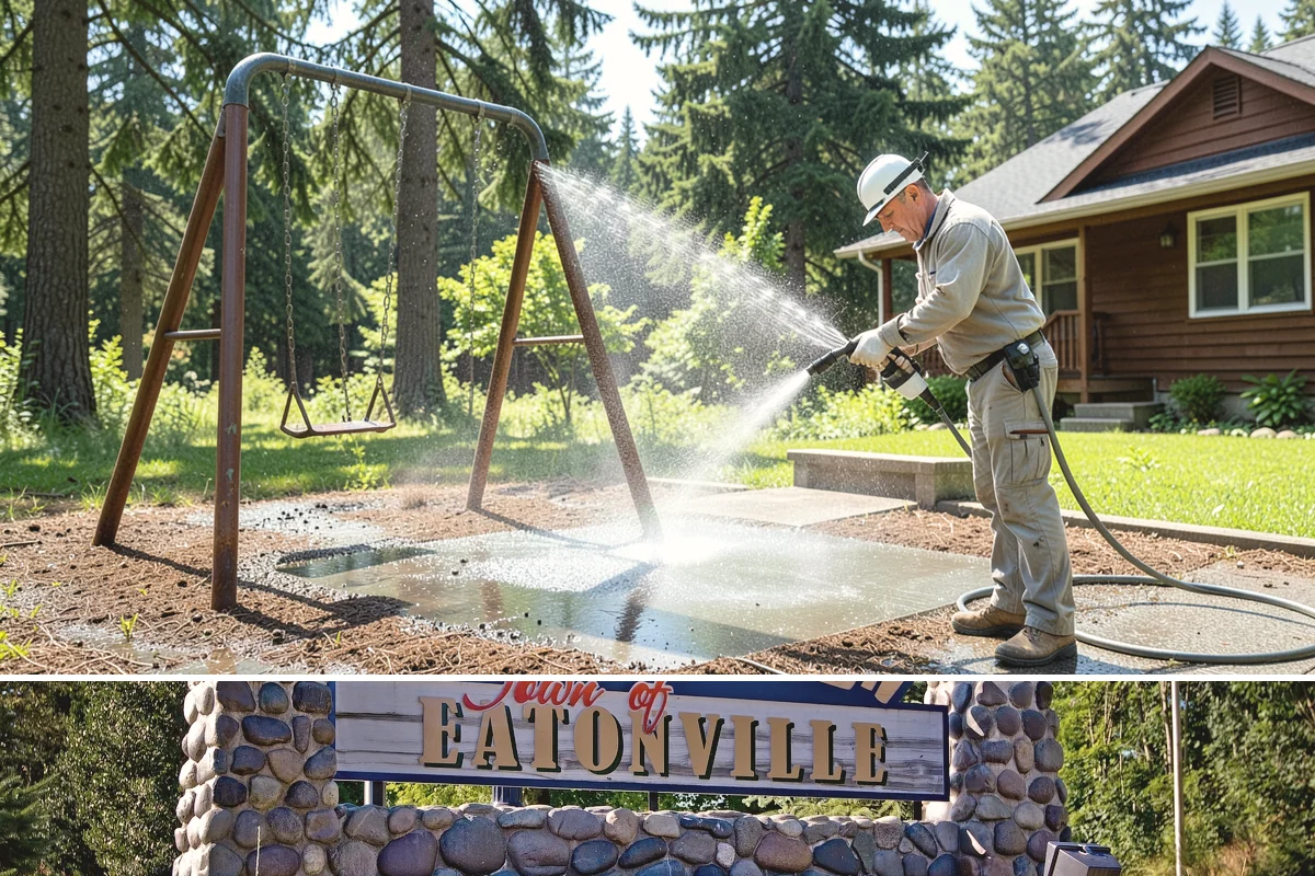 Concrete Brightening in Eatonville, Pierce County, WA - A dry stretch in summer lets the brightener react and rinse cleanly without dilution from rain, making it the best season for...