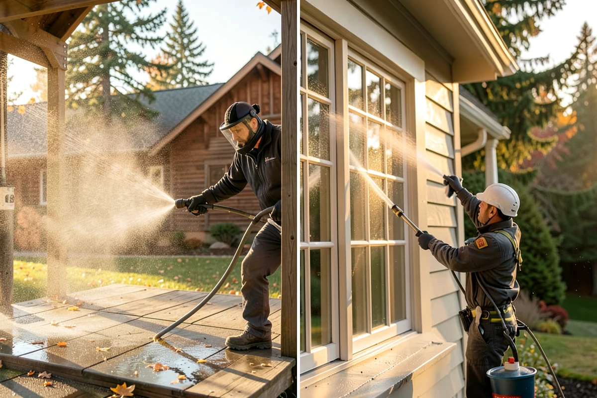 Concrete Brightening in Everett, Snohomish County, WA - Complete a full surface clean to remove organic growth
