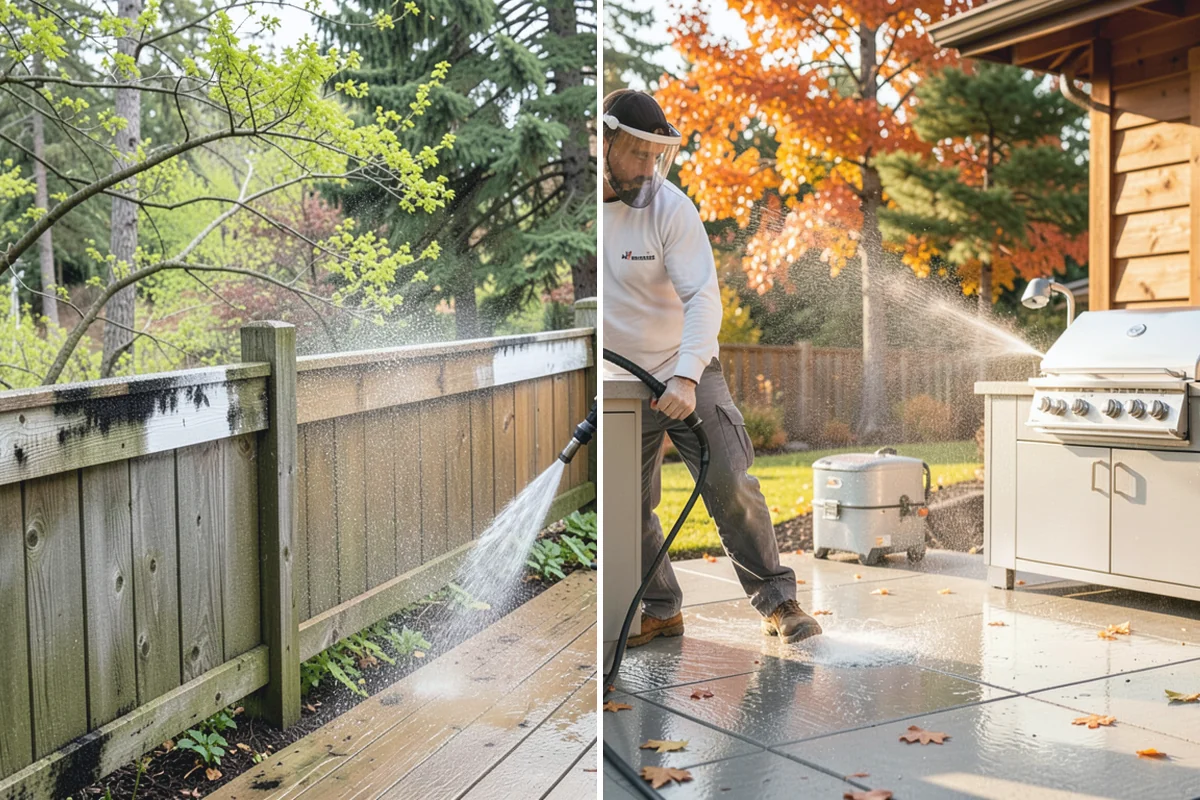 Concrete Brightening in Gold Bar, Snohomish County, WA - Complete a full surface clean to remove organic growth