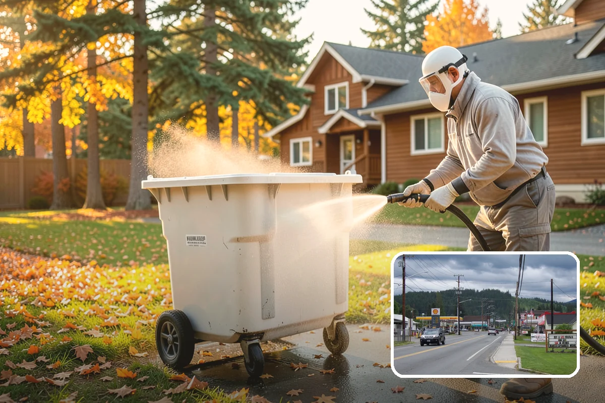Concrete Brightening in Granite Falls, Snohomish County, WA - Reverses the dull, grayed look caused by years of damp weather