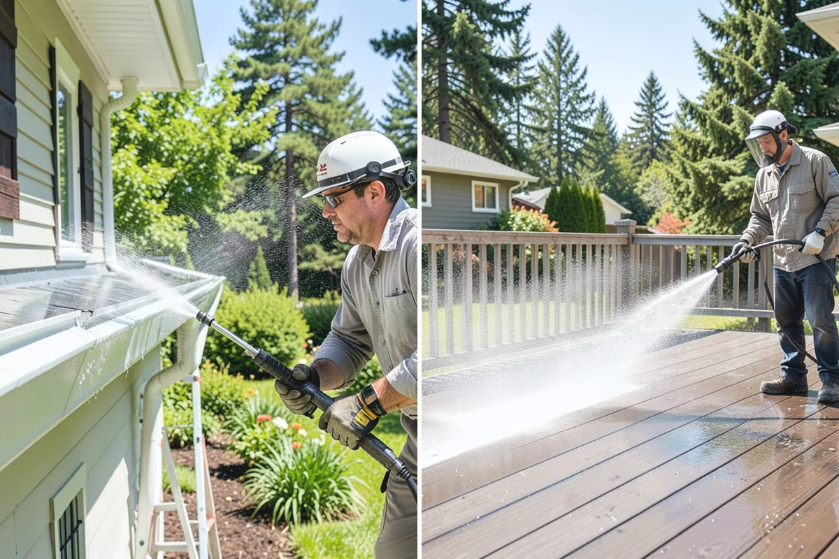 Concrete Brightening in Granite Falls, Snohomish County, WA - Complete a full surface clean to remove organic growth