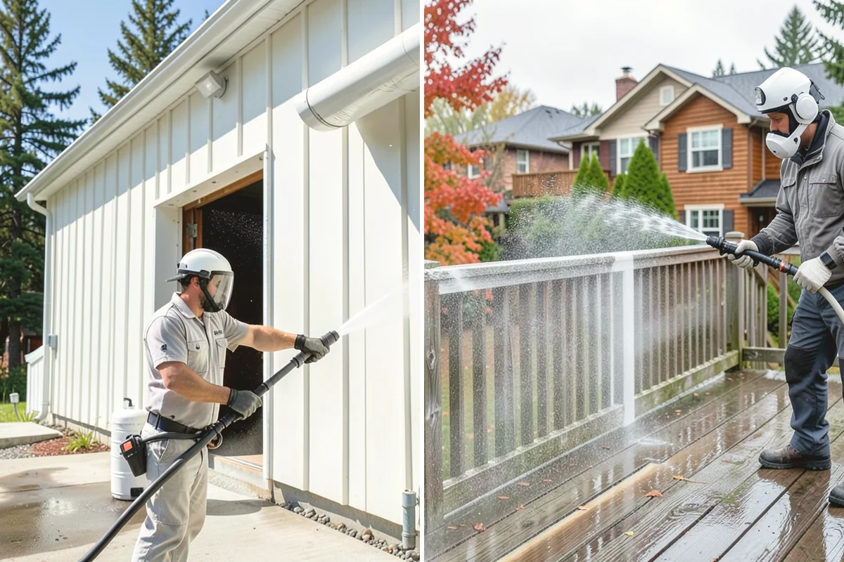 Concrete Brightening in Issaquah, King County, WA - Complete a full surface clean to remove organic growth