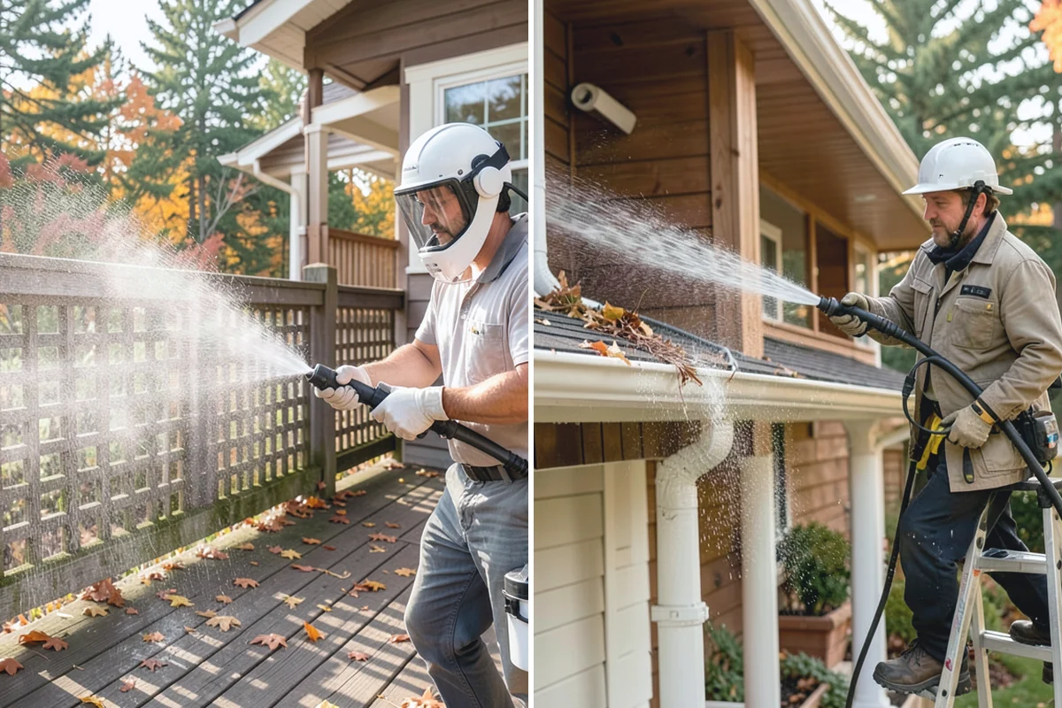 Concrete Brightening in Marysville, Snohomish County, WA - Complete a full surface clean to remove organic growth