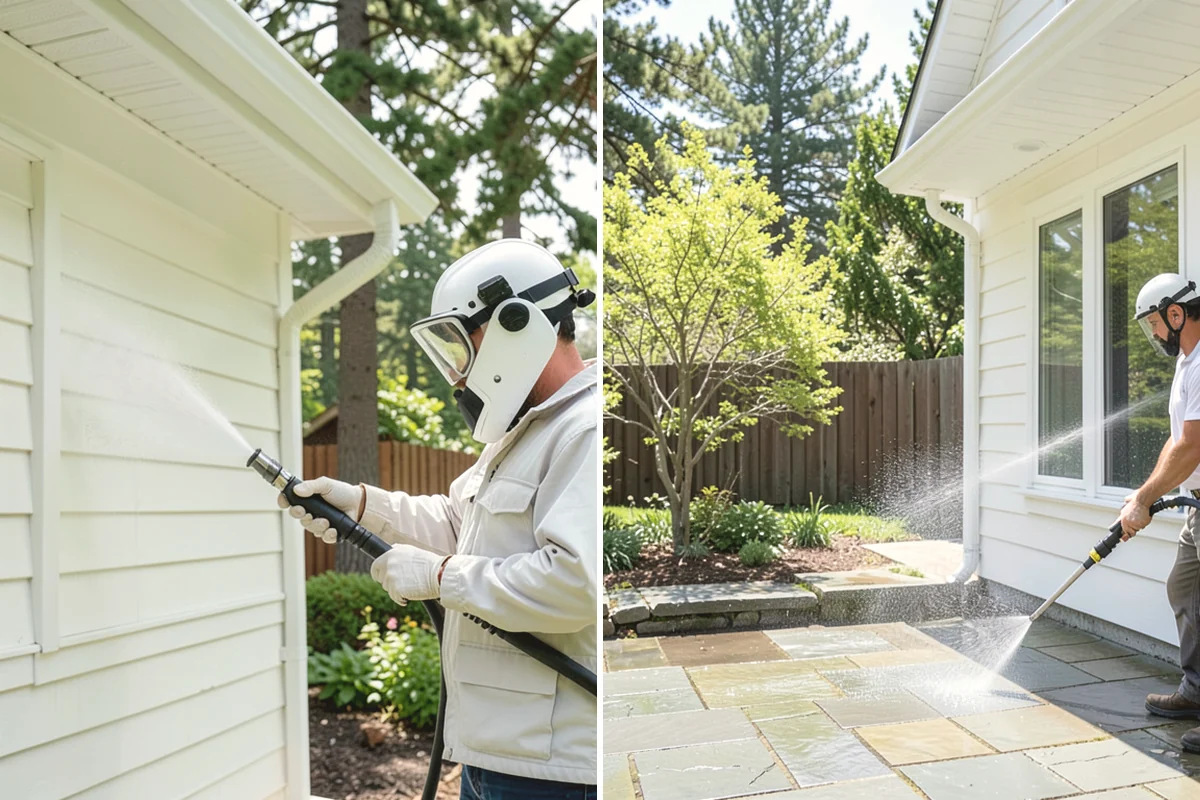 Concrete Brightening in Mill Creek, Snohomish County, WA - Complete a full surface clean to remove organic growth