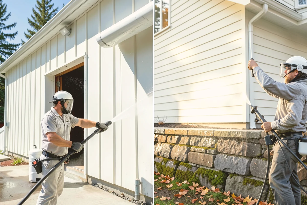 Concrete Brightening in Mount Vernon, Skagit County, WA - Complete a full surface clean to remove organic growth