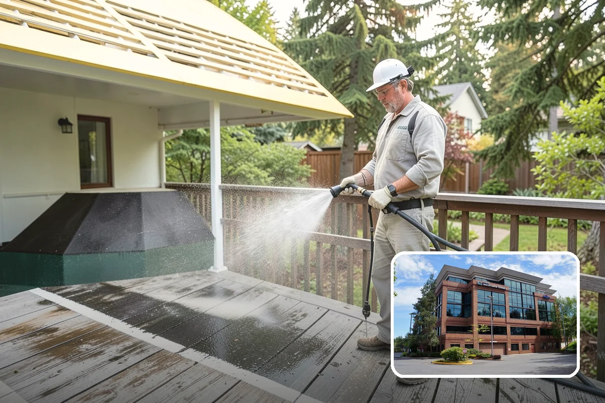 Concrete Brightening in Mountlake Terrace, Snohomish County, WA - Reverses the dull, grayed look caused by years of damp weather