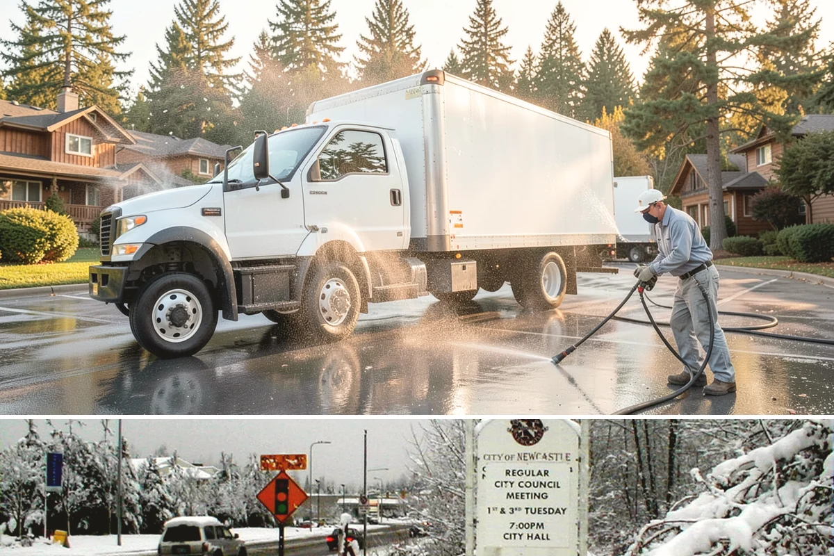 Concrete Brightening in Newcastle, King County, WA - A dry stretch in summer lets the brightener react and rinse cleanly without dilution from rain, making it the best season for...