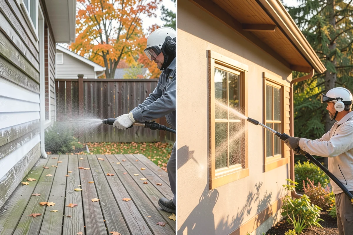 Concrete Brightening in Oak Harbor, Island County, WA - Complete a full surface clean to remove organic growth