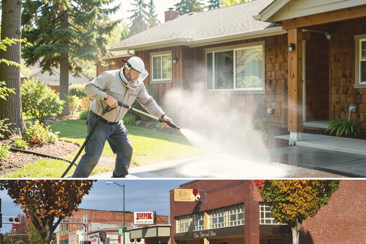 Concrete Brightening in Puyallup, Pierce County, WA - A dry stretch in summer lets the brightener react and rinse cleanly without dilution from rain, making it the best season for...