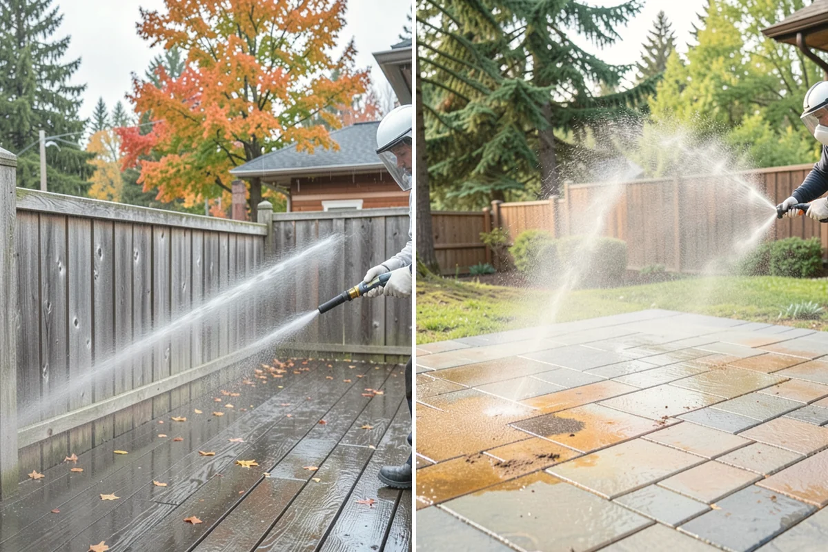 Concrete Brightening in Ruston, Pierce County, WA - Complete a full surface clean to remove organic growth
