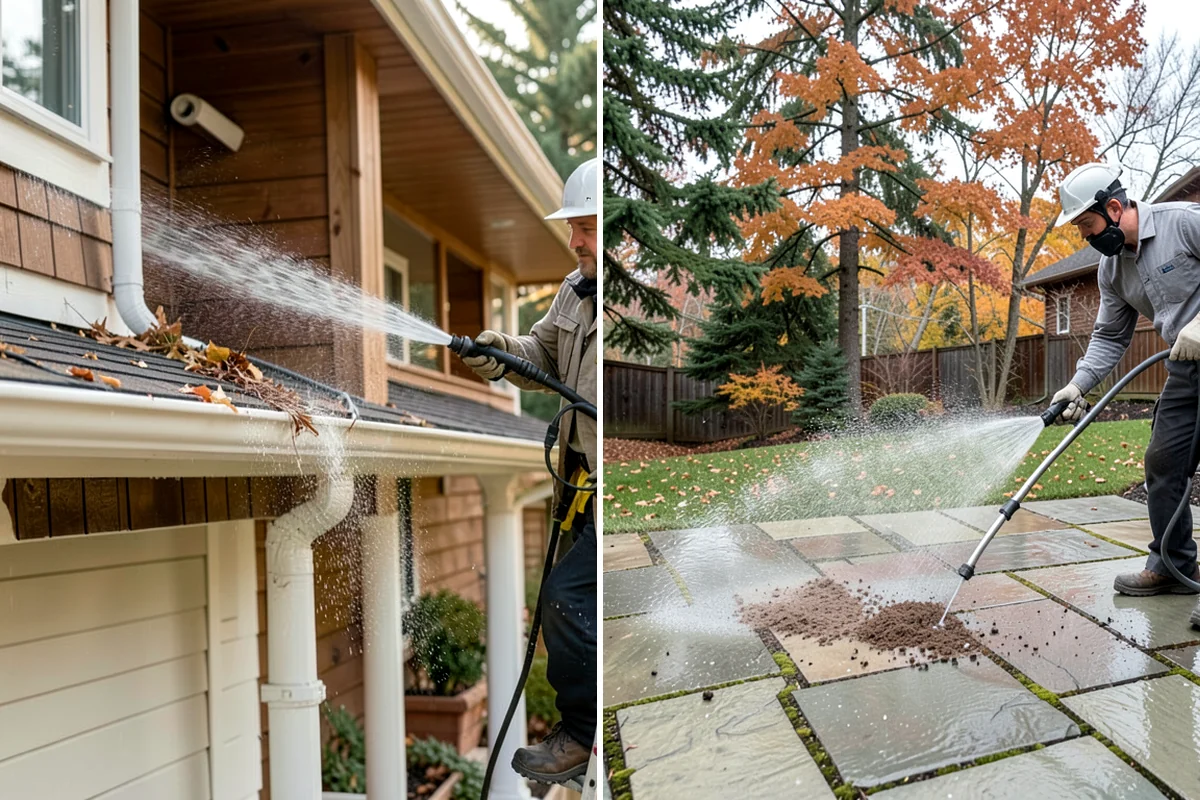 Concrete Brightening in SeaTac, King County, WA - Complete a full surface clean to remove organic growth
