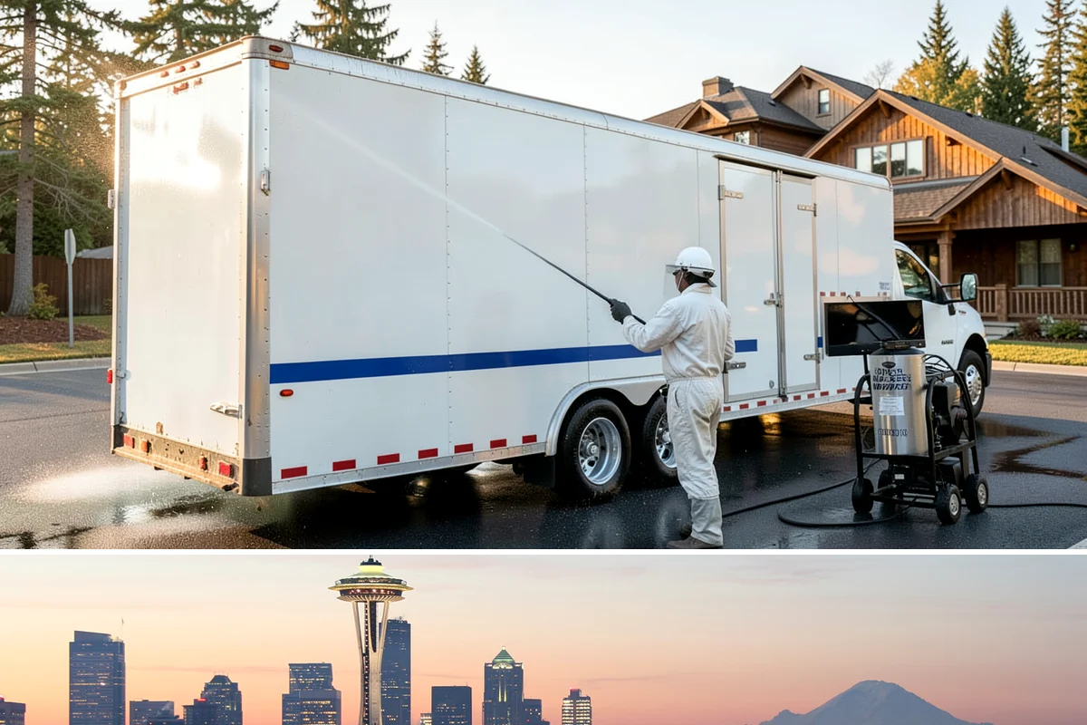 Concrete Brightening in Seattle, King County, WA - A dry stretch in summer lets the brightener react and rinse cleanly without dilution from rain, making it the best season for...