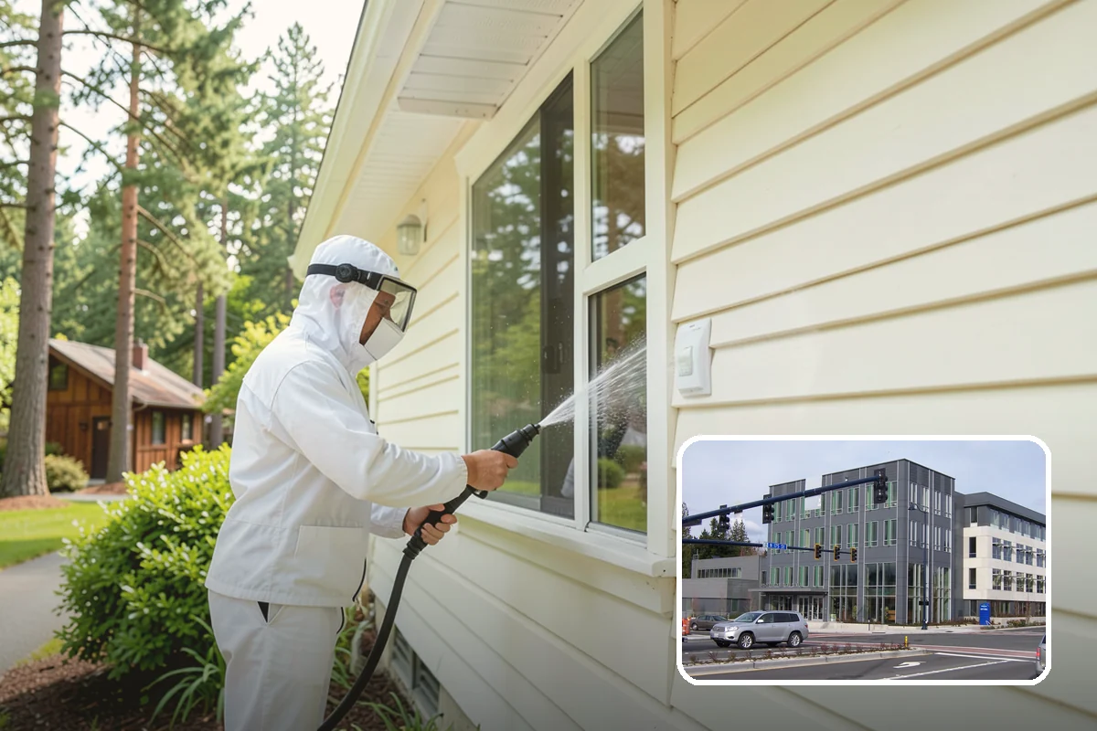 Concrete Brightening in Shoreline, King County, WA - Reverses the dull, grayed look caused by years of damp weather