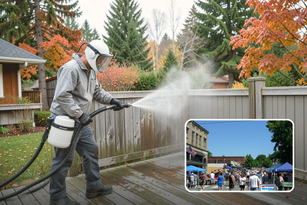 Concrete Brightening in Snohomish, Snohomish County, WA - Reverses the dull, grayed look caused by years of damp weather