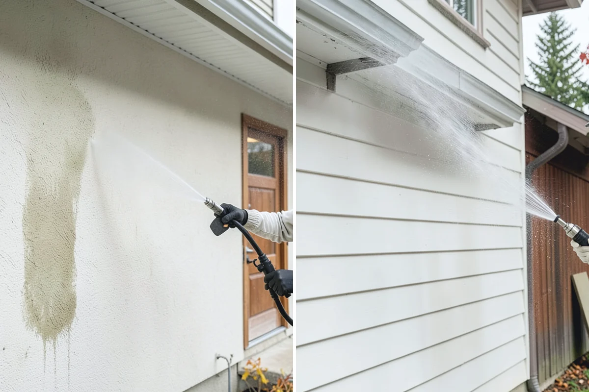 Concrete Brightening in South Prairie, Pierce County, WA - Complete a full surface clean to remove organic growth