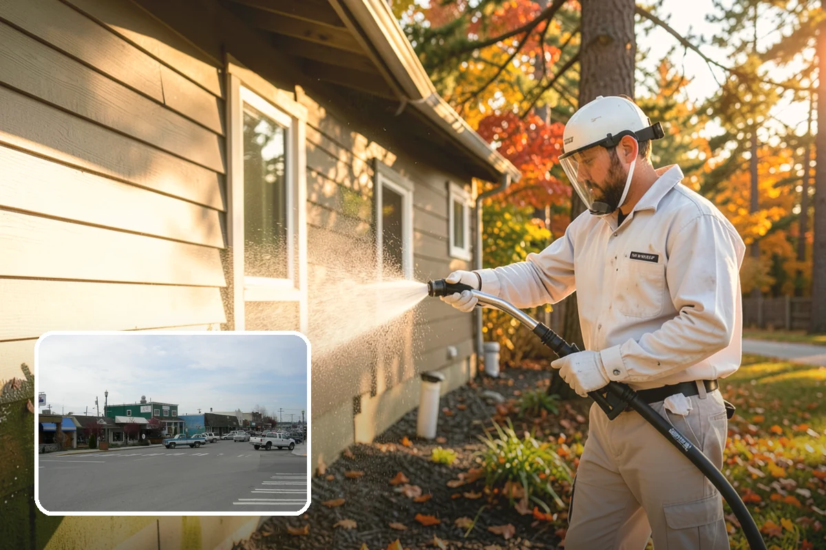 Concrete Brightening in Stanwood, Snohomish County, WA - Reverses the dull, grayed look caused by years of damp weather