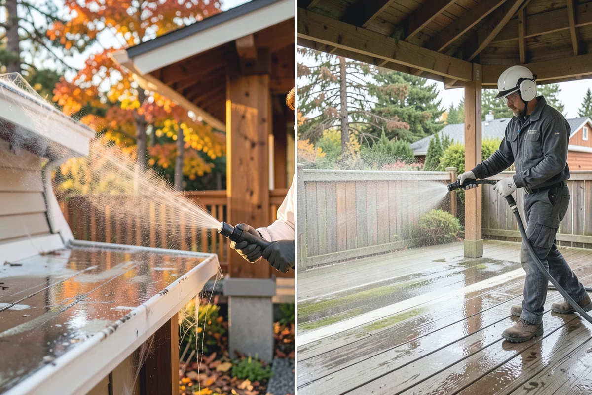 Concrete Brightening in Wilkeson, Pierce County, WA - Complete a full surface clean to remove organic growth