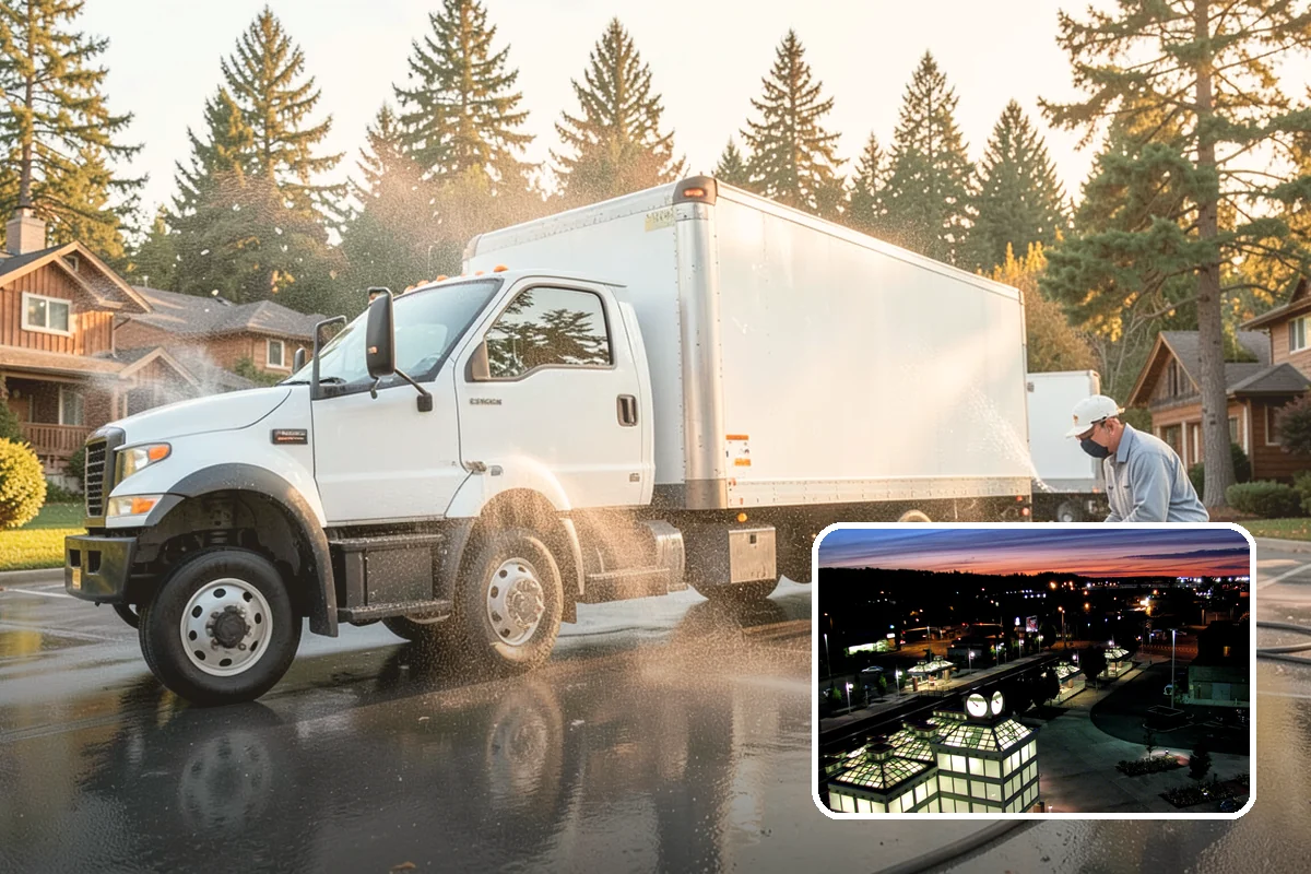 Concrete Cleaning in Auburn, King County, WA - Eliminates the slick moss layer that makes walkways hazardous in wet months