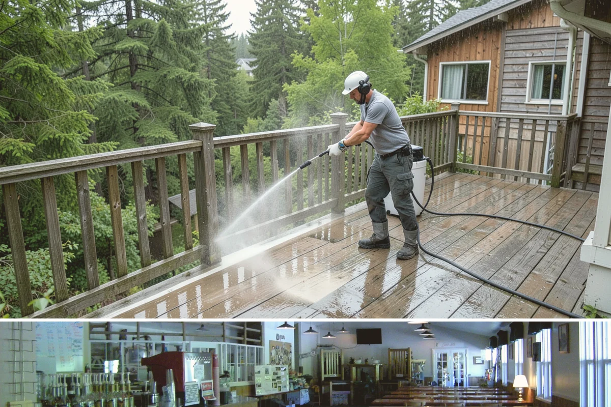Concrete Cleaning in Black Diamond, King County, WA - Late spring through early fall gives the surface enough dry time to fully cure between rain events, making it the ideal window in...