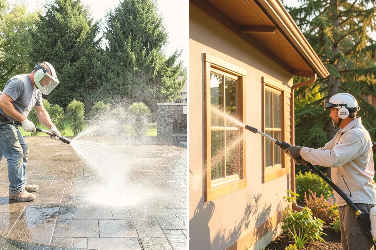 Concrete Cleaning in Brier, Snohomish County, WA - Sweep and clear the slab of needles, debris, and loose organics