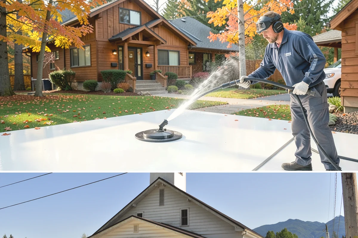 Concrete Cleaning in Concrete, Skagit County, WA - Late spring through early fall gives the surface enough dry time to fully cure between rain events, making it the ideal window in...