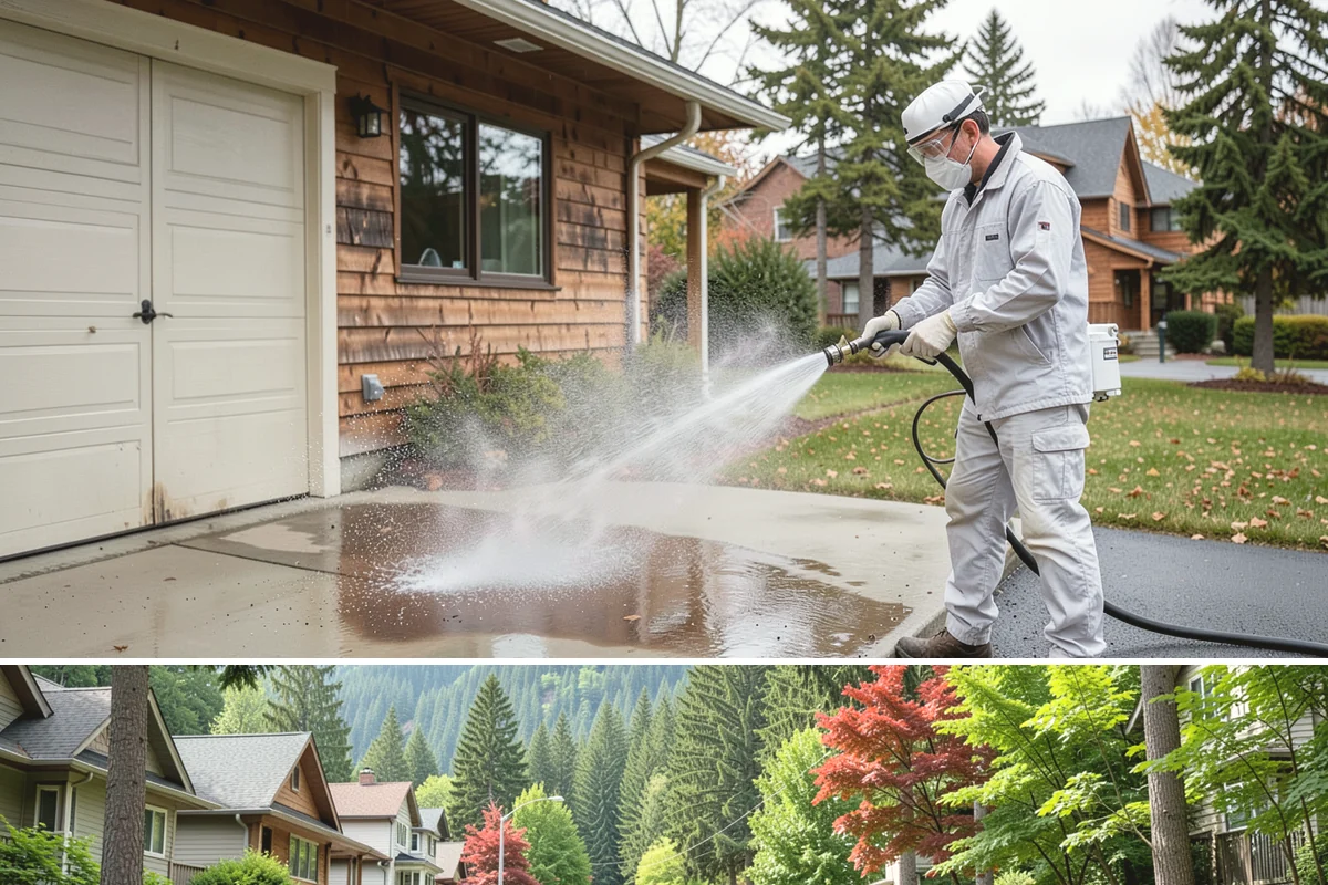 Concrete Cleaning in Darrington, Snohomish County, WA - Late spring through early fall gives the surface enough dry time to fully cure between rain events, making it the ideal window in...