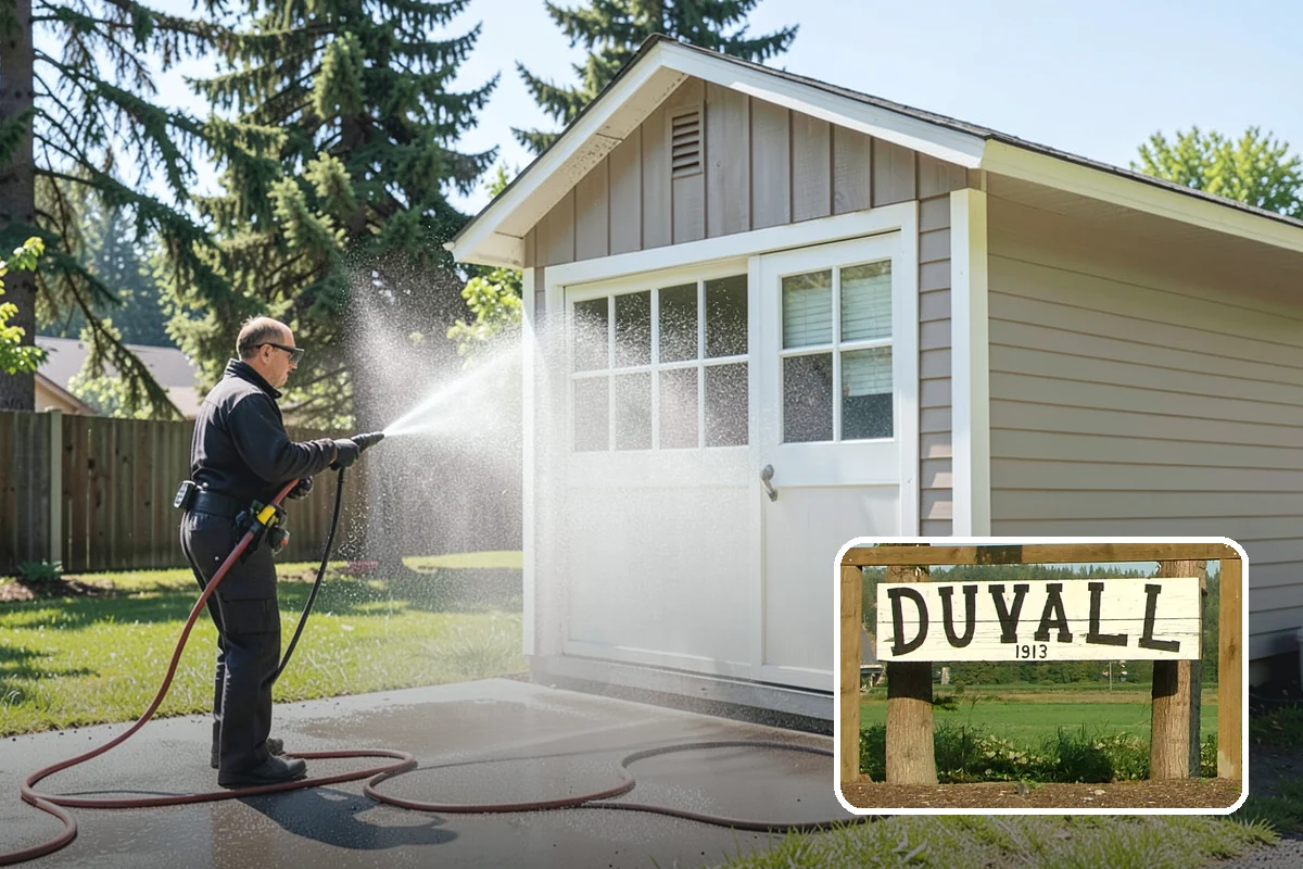 Concrete Cleaning in Duvall, King County, WA - Eliminates the slick moss layer that makes walkways hazardous in wet months