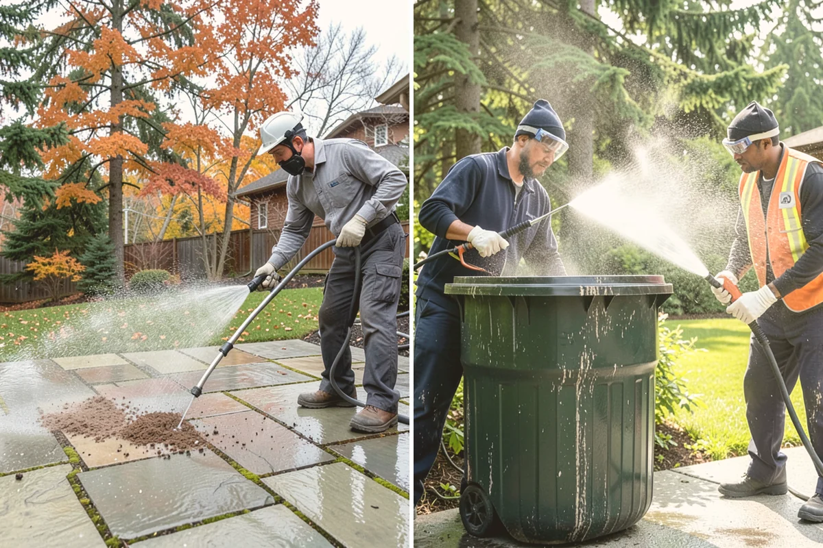 Concrete Cleaning in Fife, Pierce County, WA - Sweep and clear the slab of needles, debris, and loose organics