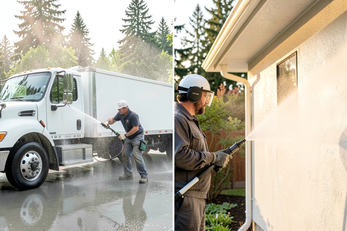 Concrete Cleaning in Hunts Point, King County, WA - Sweep and clear the slab of needles, debris, and loose organics