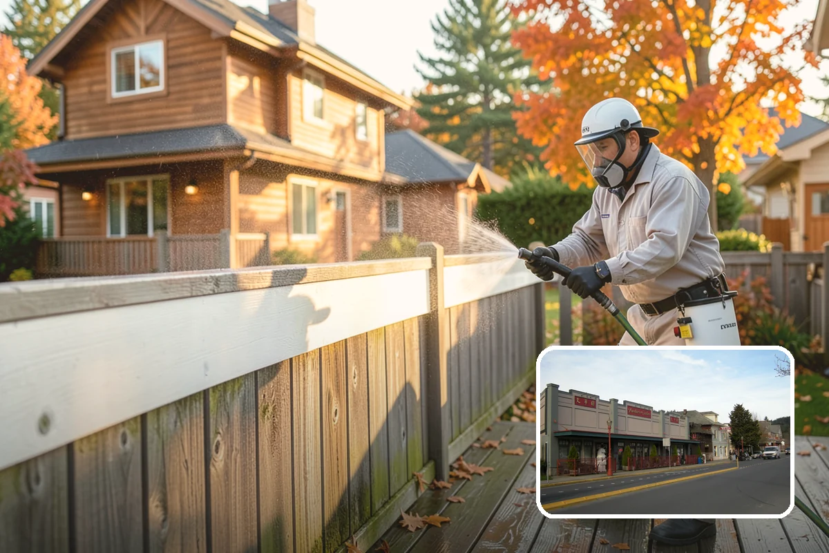Concrete Cleaning in Issaquah, King County, WA - Eliminates the slick moss layer that makes walkways hazardous in wet months