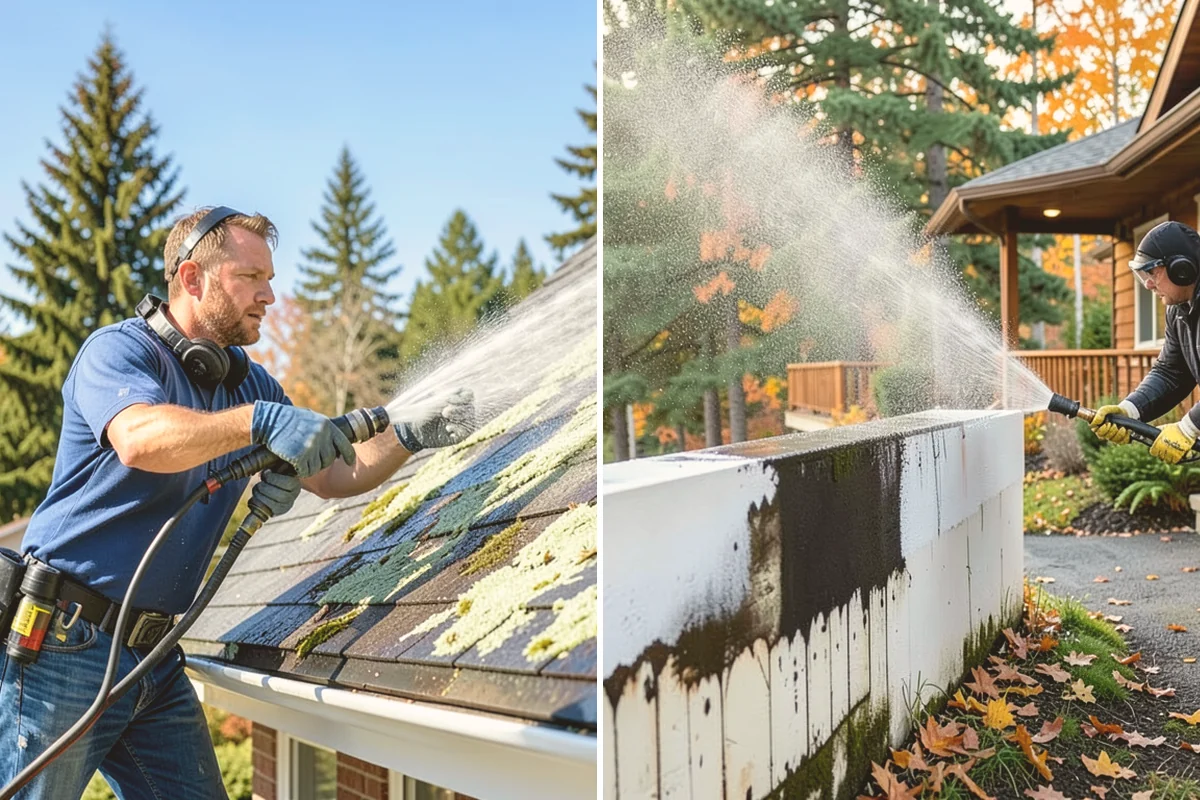 Concrete Cleaning in Kirkland, King County, WA - Sweep and clear the slab of needles, debris, and loose organics