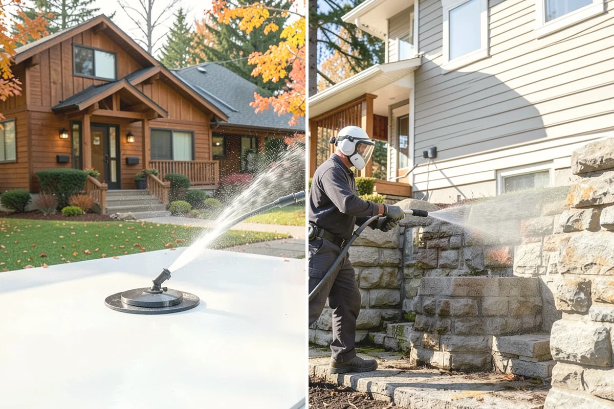 Concrete Cleaning in La Conner, Skagit County, WA - Sweep and clear the slab of needles, debris, and loose organics