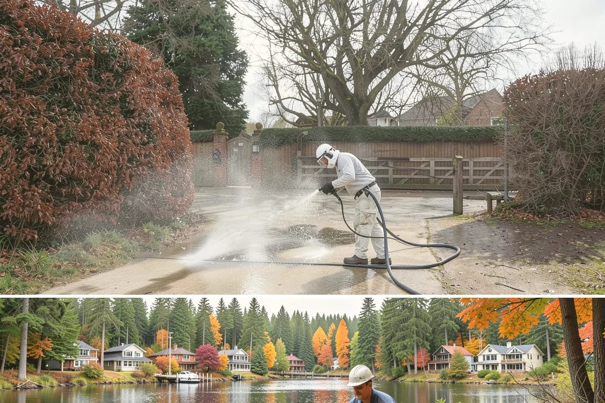 Concrete Cleaning in La Conner, Skagit County, WA - Late spring through early fall gives the surface enough dry time to fully cure between rain events, making it the ideal window in...