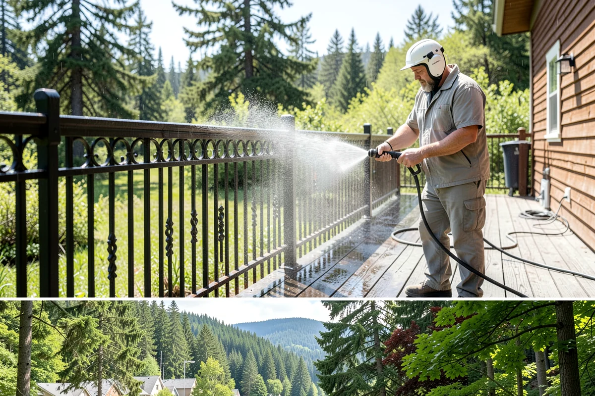 Concrete Cleaning in Lake Forest Park, King County, WA - Late spring through early fall gives the surface enough dry time to fully cure between rain events, making it the ideal window in...