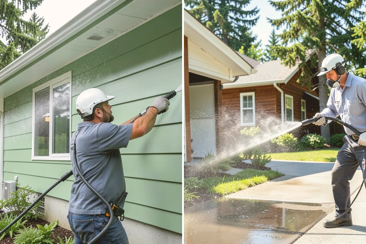 Concrete Cleaning in Lynnwood, Snohomish County, WA - Sweep and clear the slab of needles, debris, and loose organics