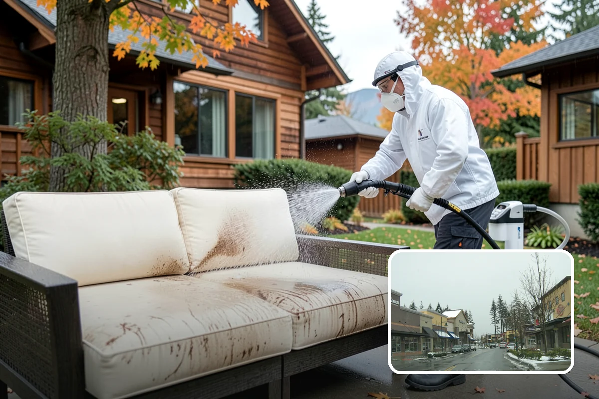 Concrete Cleaning in Mill Creek, Snohomish County, WA - Eliminates the slick moss layer that makes walkways hazardous in wet months