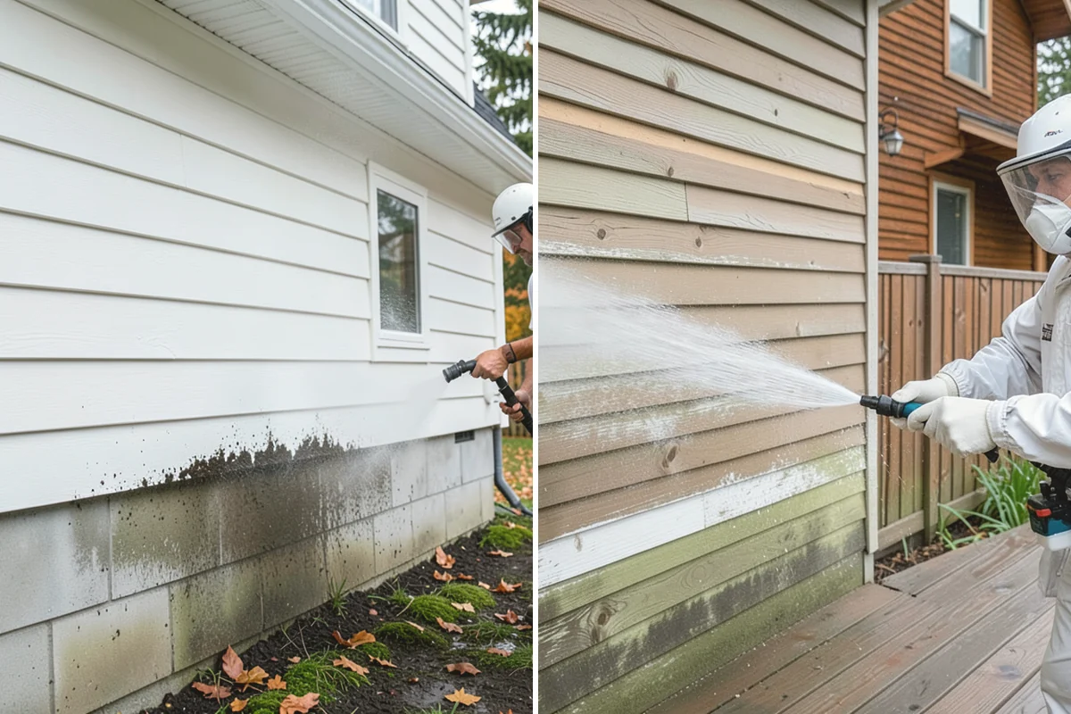 Concrete Cleaning in Monroe, Snohomish County, WA - Sweep and clear the slab of needles, debris, and loose organics