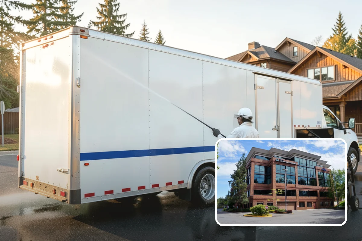 Concrete Cleaning in Mountlake Terrace, Snohomish County, WA - Eliminates the slick moss layer that makes walkways hazardous in wet months