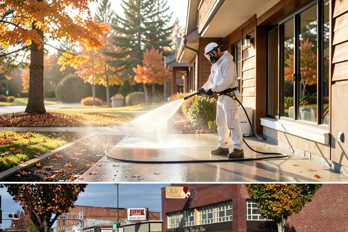 Concrete Cleaning in Puyallup, Pierce County, WA - Late spring through early fall gives the surface enough dry time to fully cure between rain events, making it the ideal window in...
